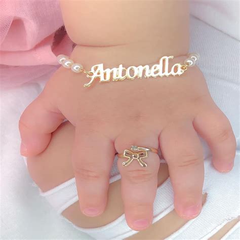 Conjunto Pulseira E Anel Infantil Banhado Ouro 18k KIT01