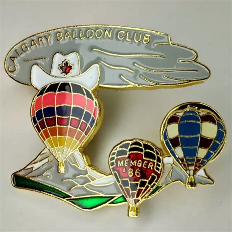 Calgary Balloon Club Member Lapel Pin Hot Air Ab Alberta Canada Picclick Ca