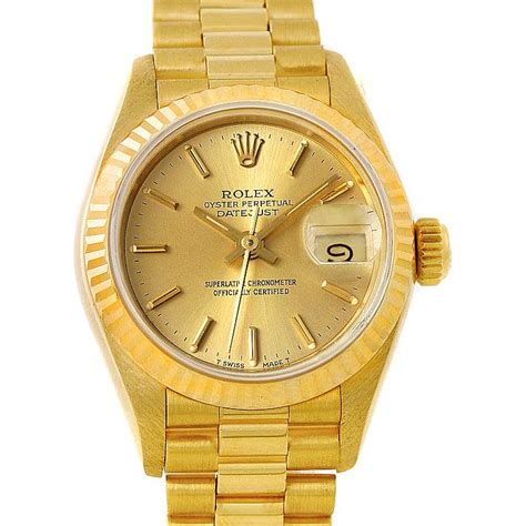 Rolex President Ladies 18k Yellow Gold Watch 69178 Swisswatchexpo