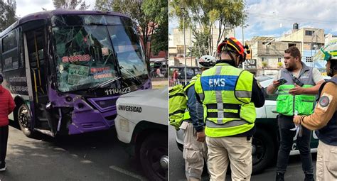 Chocan Dos Camiones De Transporte P Blico En Coyoac N Reportan