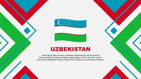 Premium Vector Uzbekistan Flag Abstract Background Design Template Uzbekistan Independence Day