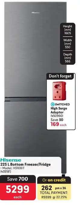 Hisense L Bottom Freezer Fridge Offer At Makro