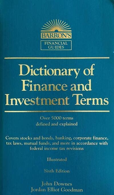 Ecolectura Dictionary Of Finance And Investment Terms