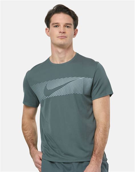 Nike Mens Flash Miler T Shirt Grey Life Style Sports Ie