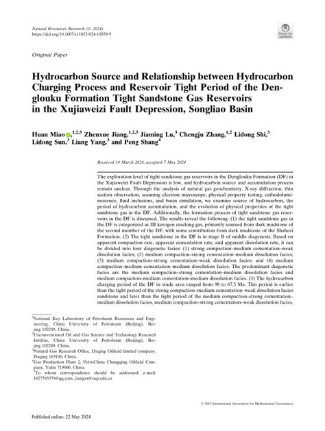 Pdf Hydrocarbon Source And Relationship Between Hydrocarbon Charging