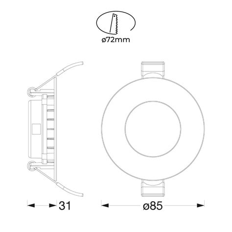 Downlight Led Ledvance Slim Essential Range W K Cut Mm