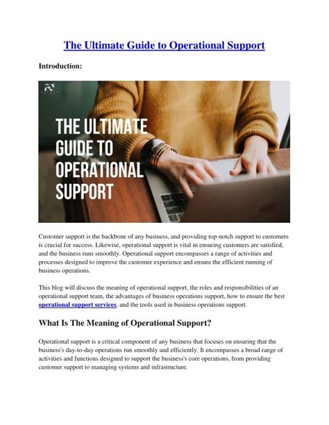 Ppt The Ultimate Guide To Operational Support Powerpoint Presentation