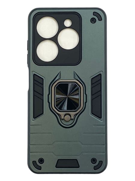 Противоударный чехол на Infinix Hot 40 Hot 40 Pro Tecno Spark 20 Pro 6 78 темно зеленый