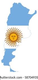 Argentina Flag Map Stock Vector (Royalty Free) 587049356 | Shutterstock