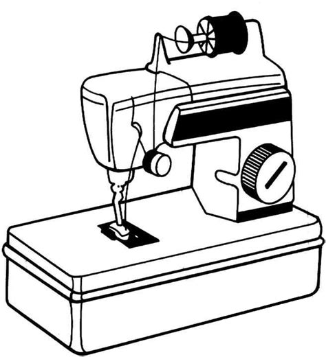 Sewing Machine Coloring Page Colouringpages