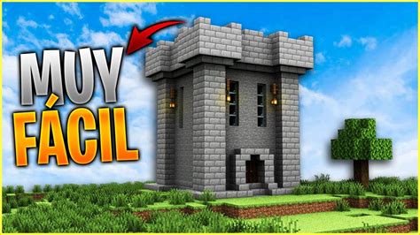 Cómo hacer un CASTILLO FÁCIL en Minecraft Survival Tutorial paso a