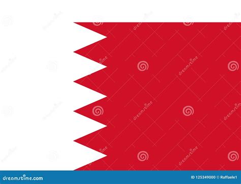 Flag of the Bahrain stock vector. Illustration of muslim - 125349000