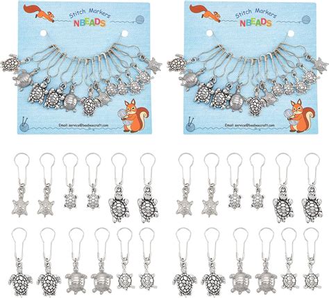 Amazon NBEADS 24 Pcs Turtle Stitch Markers Alloy Tortoise Crochet