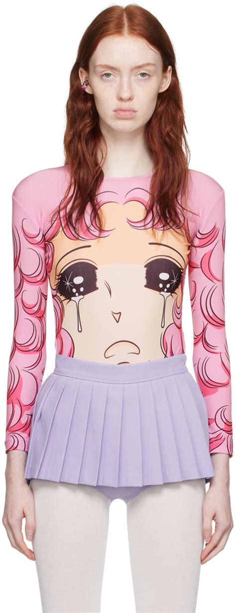 Pushbutton Ssense Exclusive Pink Crying Girl Long Sleeve T Shirt Pushbutton