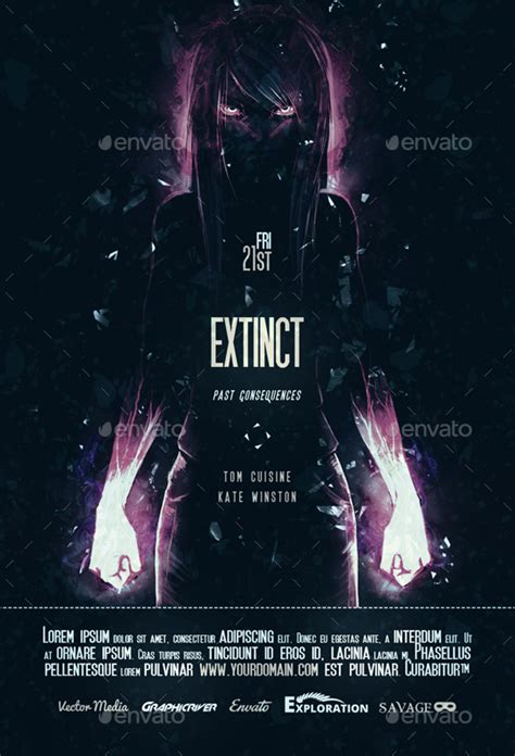 Extinct - Movie Poster by VectorMedia | GraphicRiver