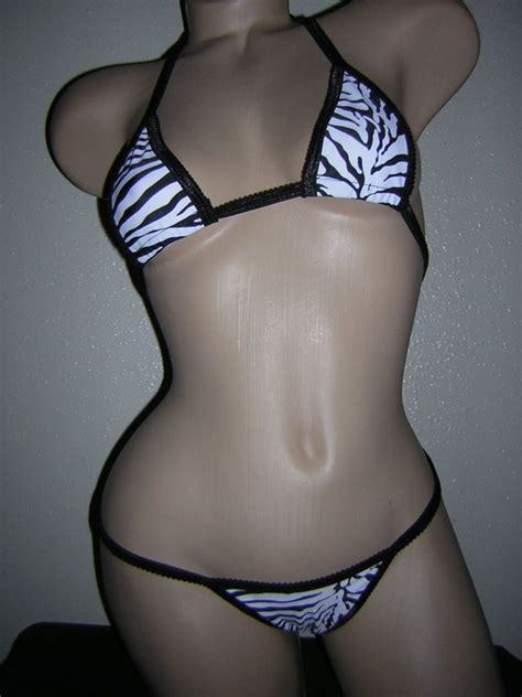Hot Pink Zebra Thong Bikini Exotic Dancewear Pc Swimsuit