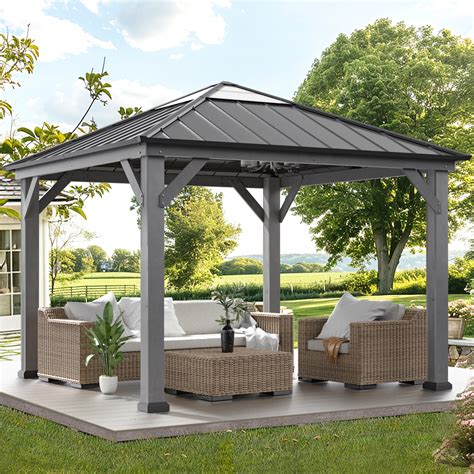 Modern Shade Outdoor Living Spaces Sequoia 11 Ftx11 Ft Cedar Wood