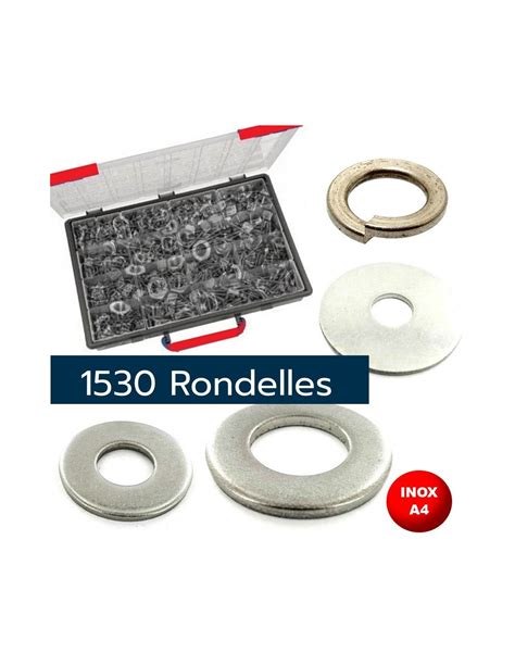 Coffret Assortiment De Rondelles Inox A4 Marine