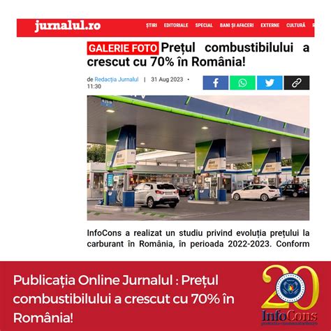 Publicația Online Jurnalul Prețul combustibilului a crescut cu 70 în