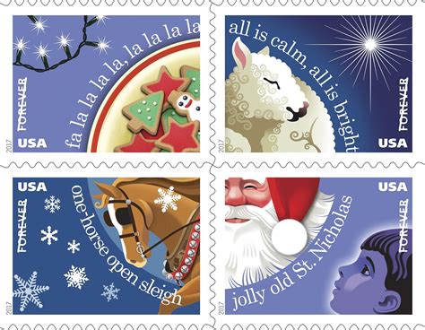 Usps Stamps Christmas Chanda Annecorinne