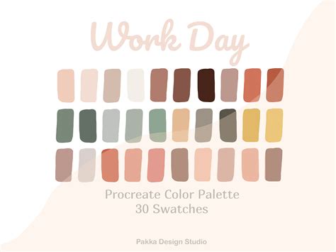 Procreate Color Palette Work Day Minimal Graphic By Pakka Design Studio