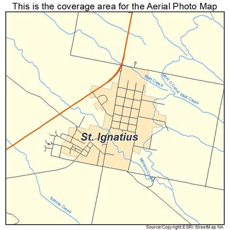 Aerial Photography Map Of St Ignatius Mt Montana