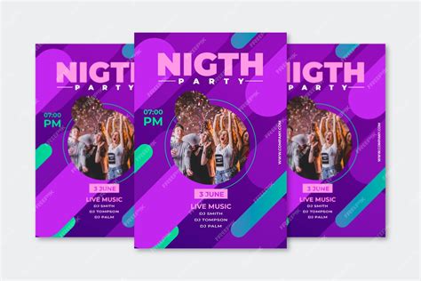 Free Vector Abstract Party Poster Concept