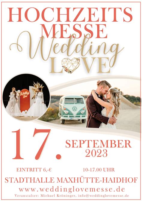 Hochzeitsmesse Wedding LOVE 2023 in der Stadthalle Maxhütte Haidhof