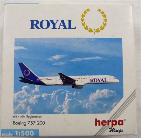 New Herpa Wings Royal Boeing Scale Mib Nib Mint Model