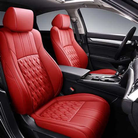 For Honda Accord X 2017 2018 2019 2020 2021 2022 Faux Leather Custom Car Seat Covers Full Set