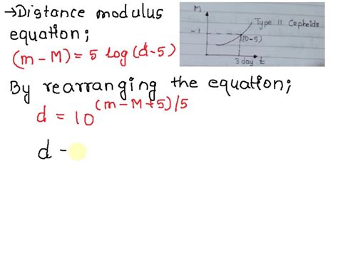 SOLVED: A type II Cepheid has an apparent magnitude of 12 and a ...