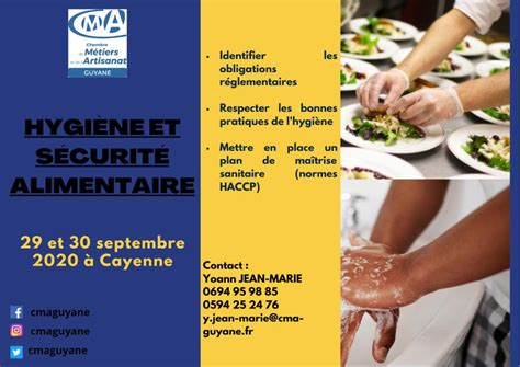 Formation Hygiene Et Securite Alimentaire Cma Guyane