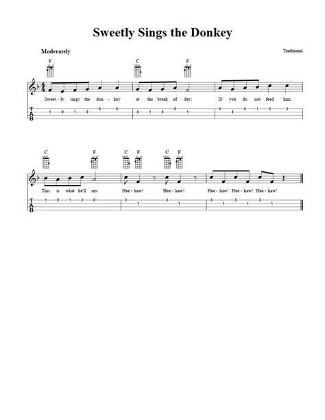 Little Donkey Guitar Chords