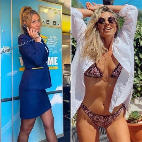 Hot Flight Attendants With VS Without Their Uniforms 12thBlog