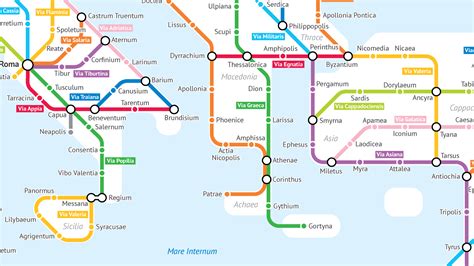 A Tube-style Map of Roman Roads - Big Think