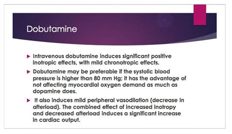 Dobutamine Coronary Care Nursing Pinterest