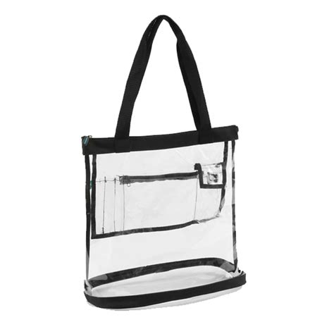 Medium Clear Tote Bag with Zipper - The Clear Bag Store