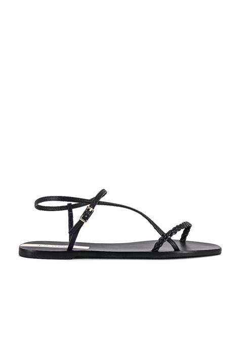Kaanas Aline Braided Naked Sandal In Black Revolve
