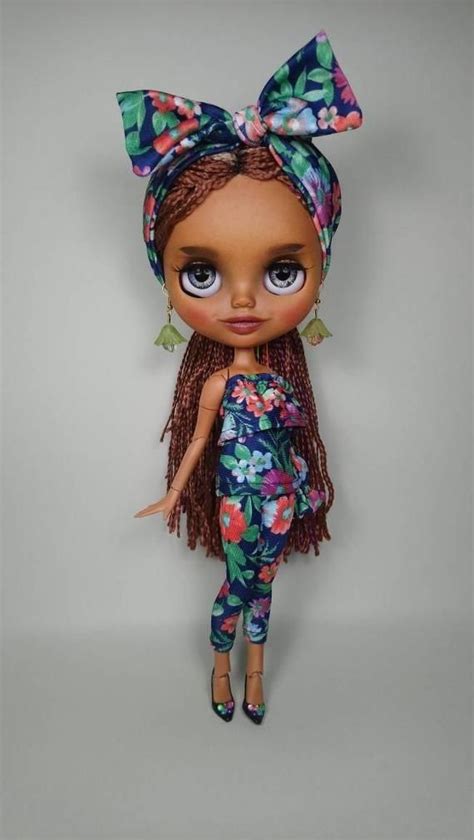 Blythe Dolls Girl Dolls African American Reborn Babies Dress Flower