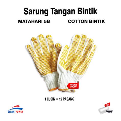 jual sarung tangan cotton bintik matahari lusin shopee indonesia