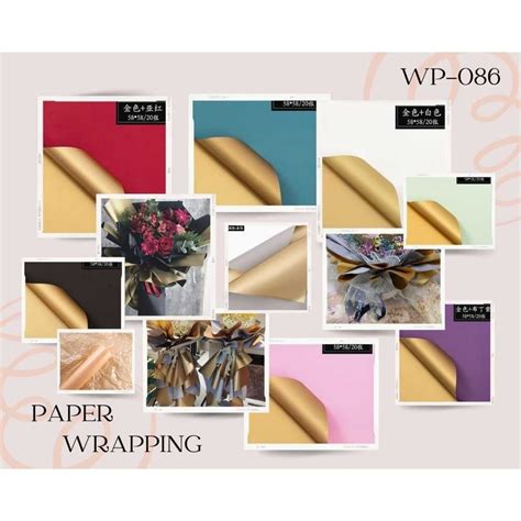 Jual Lembar Wp Kertas Buket Bunga Flower Wrapping Colored