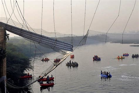 Bangkok Post - Factbox: Century-old India hanging bridge collapsed days ...