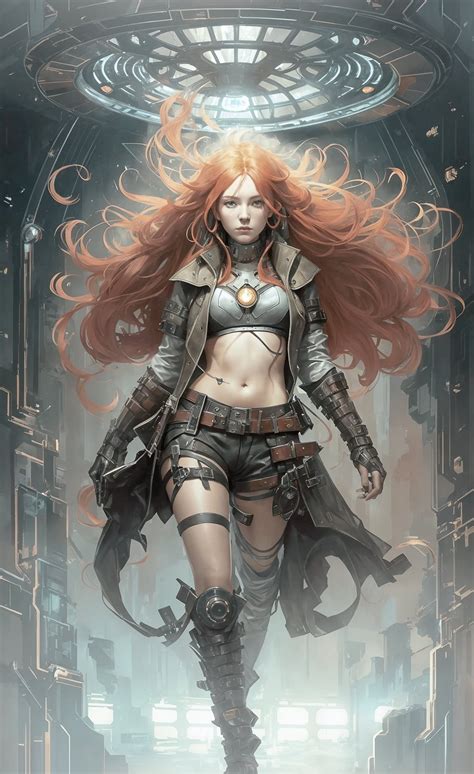 Ginger warrior girl Digital Art - Egor Turovec