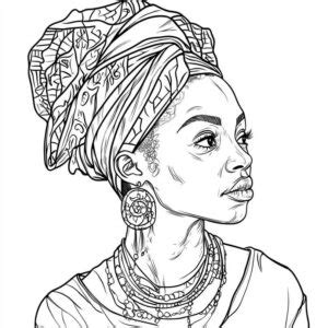 Desenho De Pessoas Negras Para Colorir - Desenhos GRÁTIS de Africanos para Imprimir e Colorir/Pintar