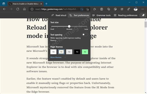 Immersive Reader Mode In Microsoft Edge Browser How To Open Use