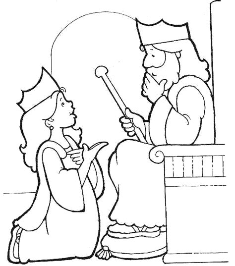 King Xerxes And Queen Esther Coloring Pages