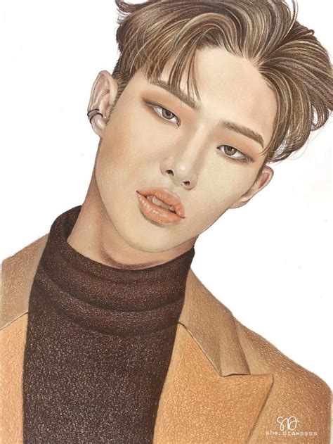 Mingi Ateez Fanart Kpop Drawings Outline Art Cute Korean Boys