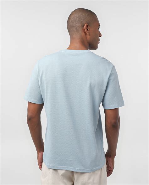 Riachuelo Camiseta Masculina Texturizada Manga Curta Azul Claro