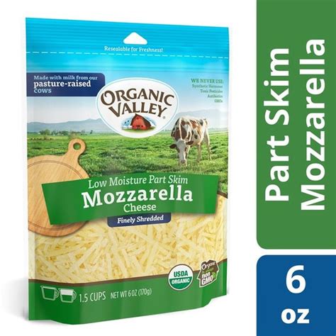 Organic Valley Organic Finely Shredded Mozzarella Cheese 6 Oz From