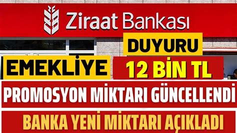 ZİRAAT BANKASI EMEKLİYE YENİ PROMOSYON GÜNCELLEMESİ MİKTAR AÇIKLANDI